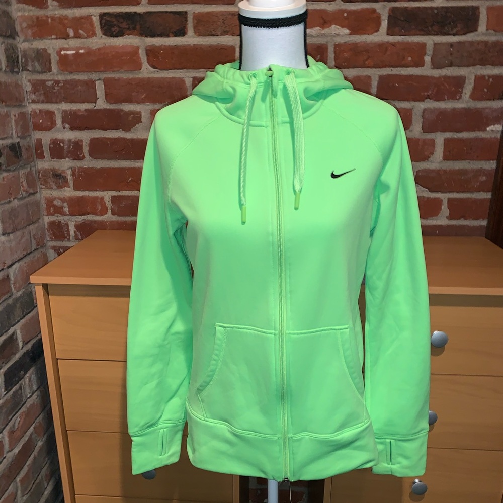 COPY - Nike Thermafit Green Hoodie with Thumbholes